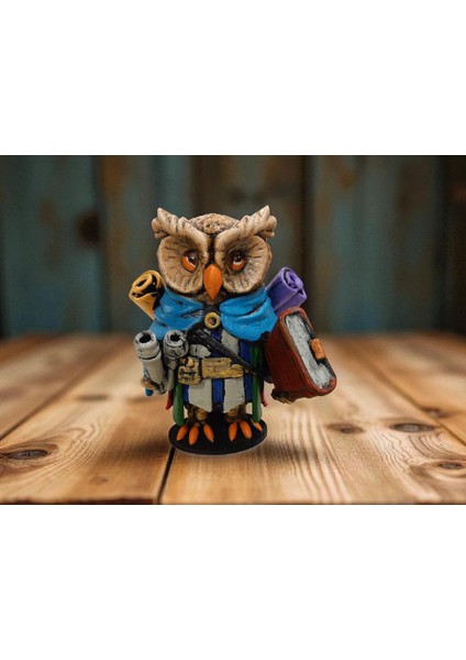 Scholar (Alim) 3D Figür Baykuş - Mysterious Owls - 034