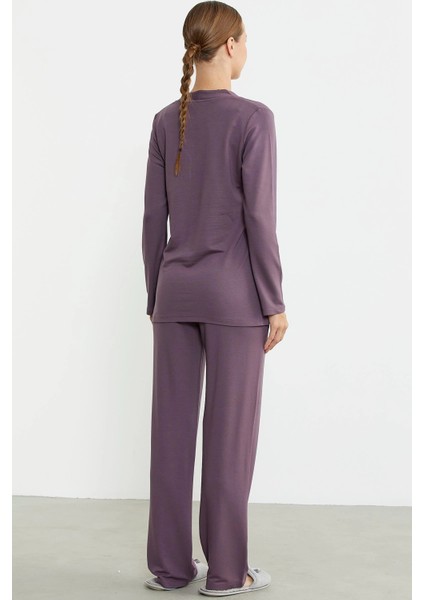 Sementa 76438 Yarım Düğmeli Cep Detaylı Pijama Takım indirimleri