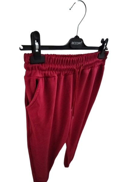 Kadın Bayan Battal Büyük Beden Fransız Kadife Çift Cepli Paça Manşetli Bel Lastikli Kordonlu Bol Rahat Kalıp Eşofman Altı Pijama Tayt Pantolon