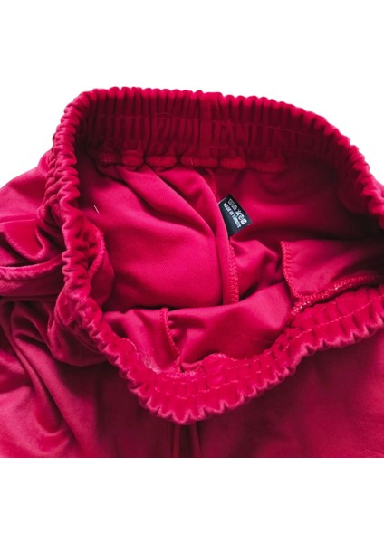 Kadın Bayan Battal Büyük Beden Fransız Kadife Çift Cepli Paça Manşetli Bel Lastikli Kordonlu Bol Rahat Kalıp Eşofman Altı Pijama Tayt Pantolon
