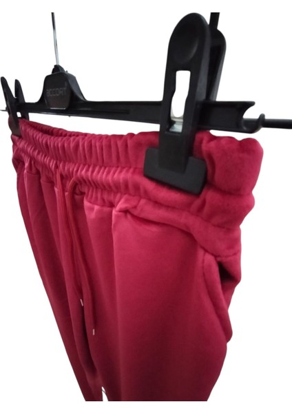 Kadın Bayan Battal Büyük Beden Fransız Kadife Çift Cepli Paça Manşetli Bel Lastikli Kordonlu Bol Rahat Kalıp Eşofman Altı Pijama Tayt Pantolon