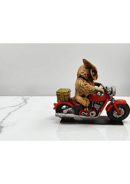 Night Biker (Motorcu) 3D Figür Baykuş - Mysterious Owls - 056 modelleri