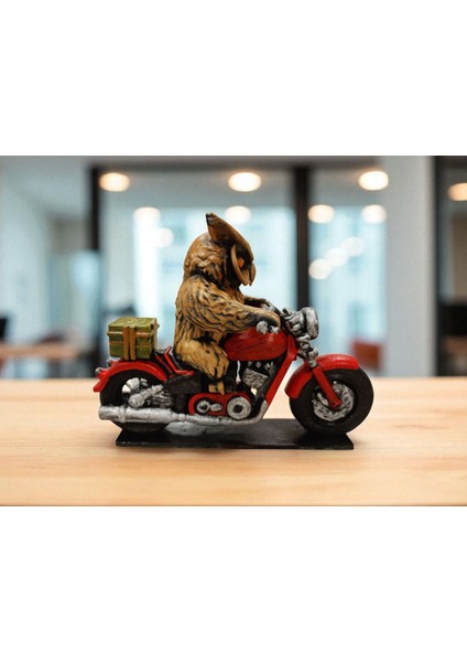 Night Biker (Motorcu) 3D Figür Baykuş - Mysterious Owls - 056 indirimleri