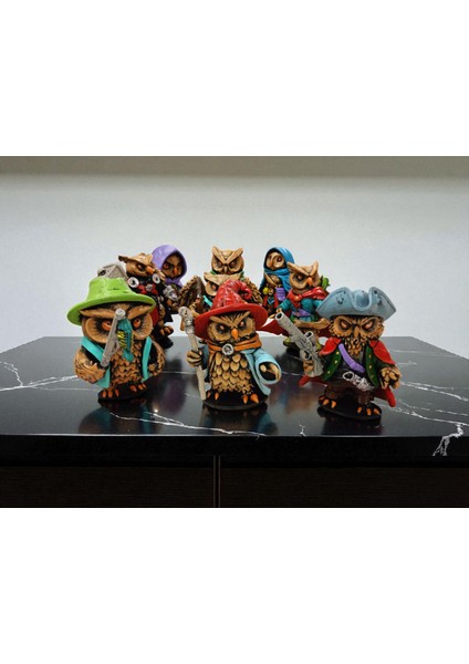 Night Biker (Motorcu) 3D Figür Baykuş - Mysterious Owls - 056