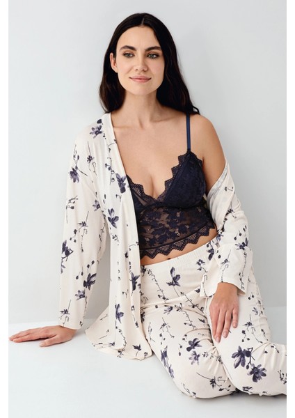 Arnetta 3414-S Kadın 3'lü Pijama Takımı