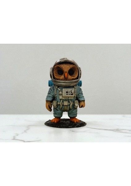 Astronaut (Astronot) 3D Figür Baykuş - Mysterious Owls - 060