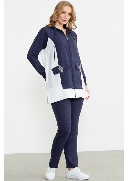 Sementa 76448 Keten Görünümlü Kapüşonlu Tunik Takım fiyatları