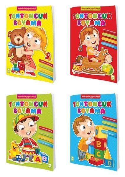 Tontoncuk Boyama Seti - Nokta Birleştirmeli 4 Kitap