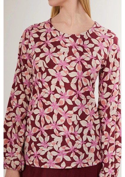 Arnetta 2639-S Çiçek Desenli Kadın Uzun Kollu Pijama Takımı modelleri