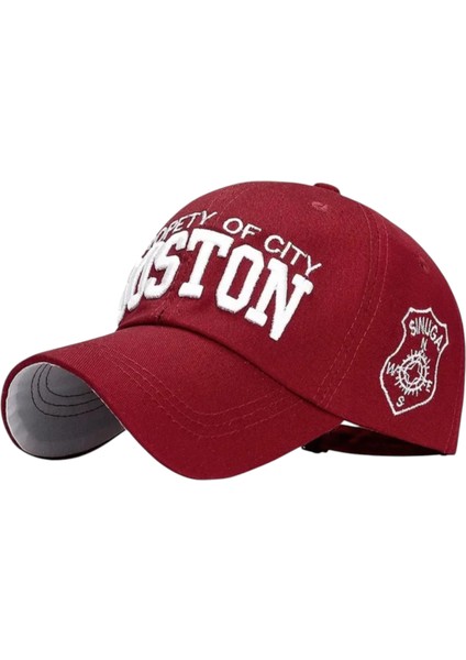 Boston Vintage Bordo Kep Şapka