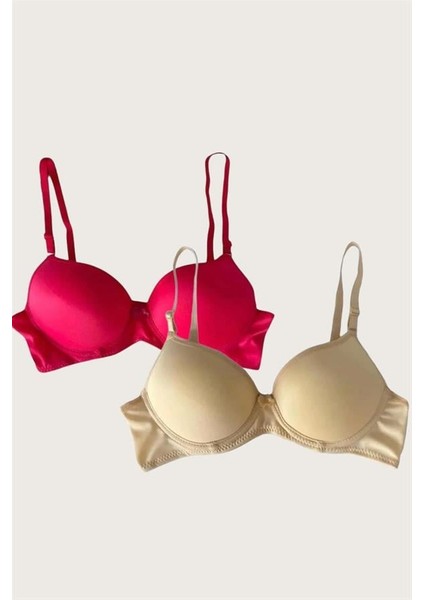 Arias Closet Ten-Kırmızı 2'li Mikro Kumaş Push Up Dolgulu Balenli Günlük Destekli Sütyen fiyatları