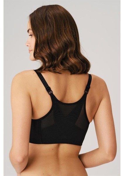 Arias Closet Balensiz Desteksiz Dolgusuz Geniş Askılı Toparlayıcı Önden Açılan Sırt Destekli Küçültücü Sütyen Siyah fiyatları