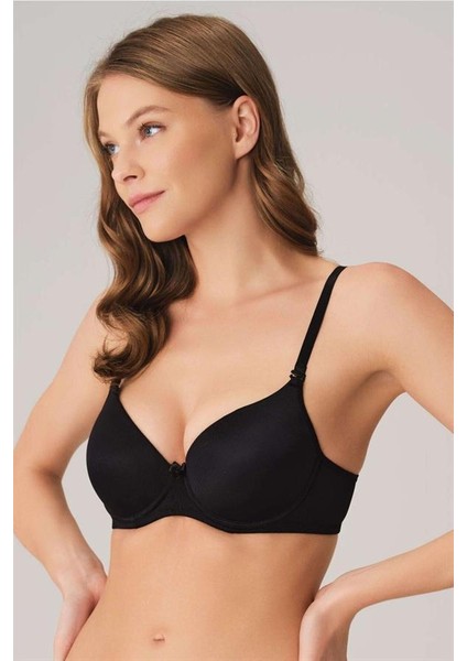 Anıl Balenli Destekli Dolgulu Askıları Çıkabilen Günlük Klasik T-Shirt Sütyeni