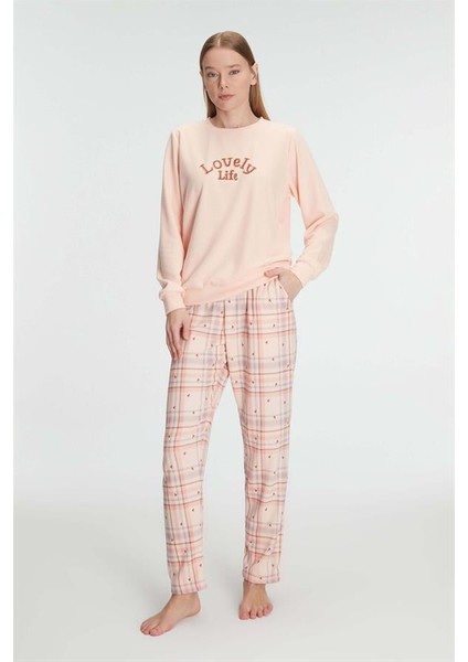 Arias Closet Pamuklu Kışlık Uzun Kol Kadın Pijama Takım