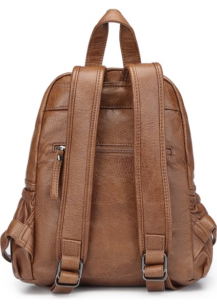 Barcelona Çok Cepli Günlük Orta Boy Kadın Kaliteli Sırt Çantası 1906 Camel modelleri