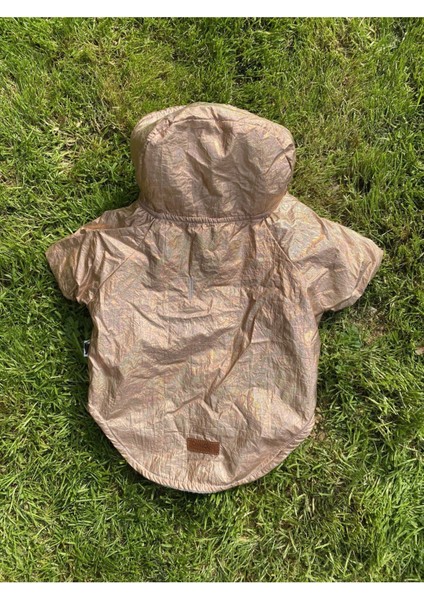Parlak Hologram Su Geçirmez Köpek Yağmurluğu, Mont, Ceket, Metalik Renk