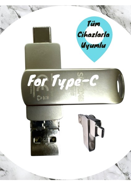 Type C Flash Bellek Xiaomi Redmi Oppo Vivo Samsung Uyumlu 64 GB Otg USB Typec Flash Bellek Disk Pc modelleri