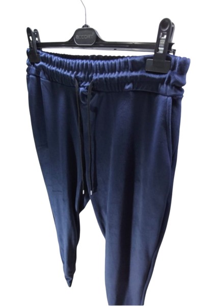 Kadın Bayan Battal Büyük Beden Fransız Kadife Çift Cepli Paça Manşetli Bel Lastikli Kordonlu Bol Rahat Kalıp Eşofman Altı Pijama Tayt Pantolon indirimleri