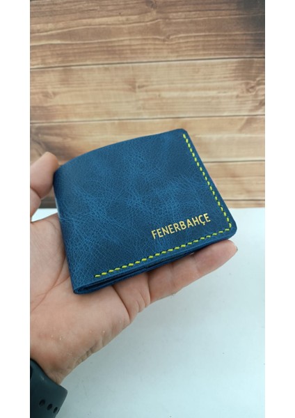 Fenerbahçe Kişiye Özel Hakiki Deri El Yapımı Cüzdan