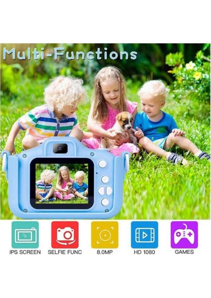 Çocuk Dijital Fotoğraf Makinası 20 Mp Video Kaydedici 2.0 Inç Çift Kameralı ( Lisinya ) modelleri