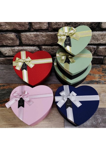 3&039LÜ Hediyelik Kalp Kutu ( Lisinya )