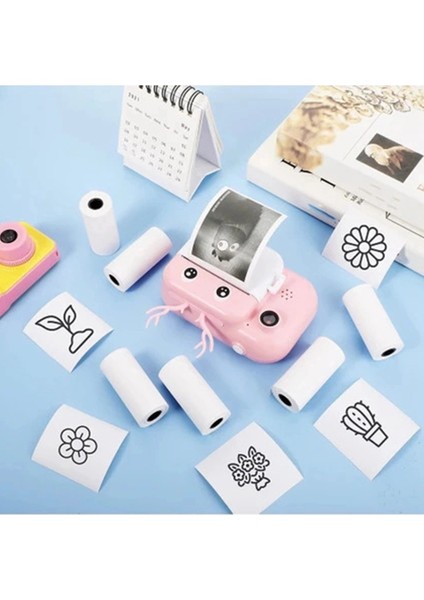 Çocuk Kamera Baskı Kağıdı, 5 Li Rulo 57X25MM Çekirdekli Fotoğraf Baskı Termal Kağıt Rulo ( Lisinya ) fiyatları