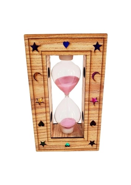 Ahşap Işıklı Kum Saati ( Lisinya )