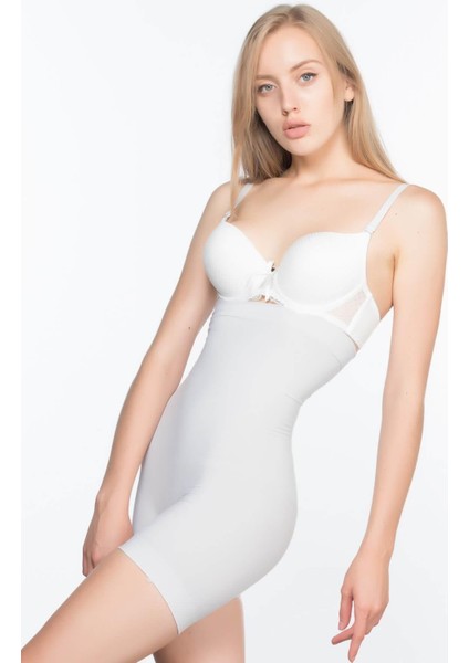 Ekru Mı Emay 7026 Yüksek Bel Paçalı Korse