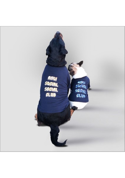 Mavi Kamuflaj Desenli Köpek Tişörtü, Rahat ve Şık Tasarım.
