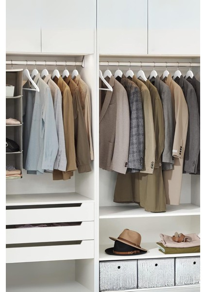 6 Lı Ahşap Görünümlü Askı Beyaz 44 cm modelleri