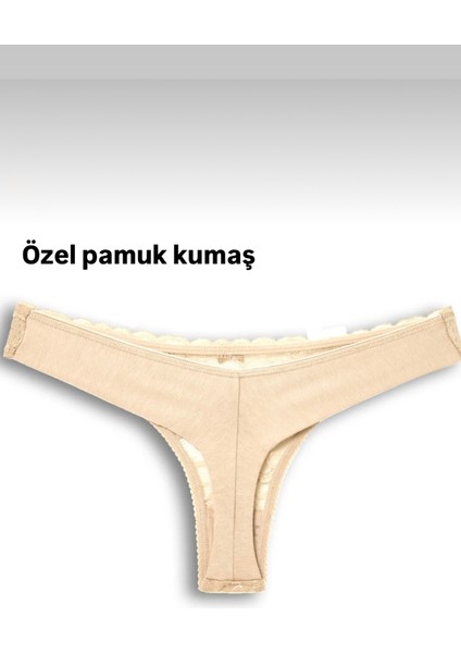 Kadın Dantelli 2'li Tanga Set Külot-Tanga-String