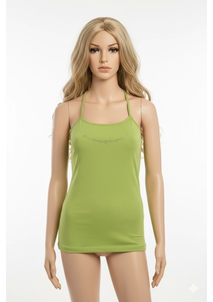 Boyundan Bağlamalı Taş Işlemeli Atlet modelleri