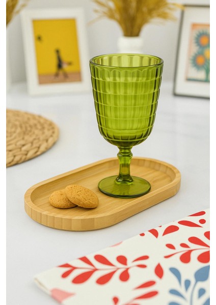 Allegra Koyu Yeşil Kadeh Bardak - 450 ml Tekli Akrilik Malzeme - Cam Değildir Kırılmaya Dayanıklı