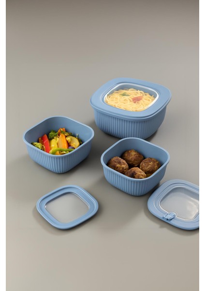 Kare 12 Parça Vakumlu Sızdırmaz Hava Almaz Saklama Kabı Seti Karışık 4X(1800/1100/600 Ml) indirimleri