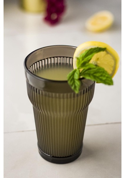 Akrilik Füme Tekli Uzun Bardak & Su Meşrubat Bardağı 400 ml ( Cam Değildir ) fiyatları