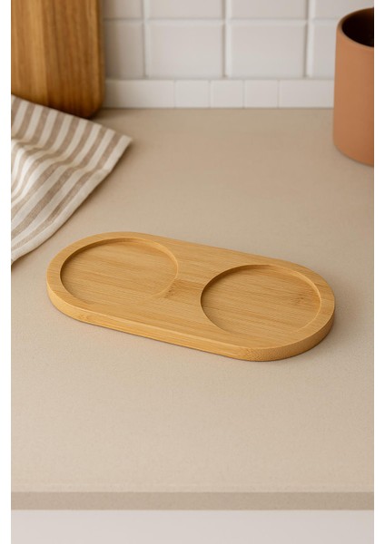 3 Parça Bambu Altlıklı Sabunluk ve Temizlik Fırça Seti fırsatları