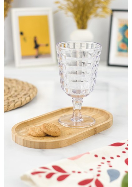 Allegra Şeffaf Kadeh Bardak - 450 ml Tekli Akrilik Malzeme - Cam Değildir Kırılmaya Dayanıklı