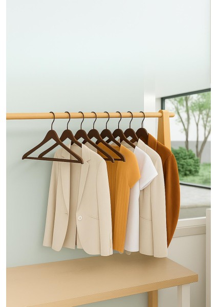 6 Lı Ahşap Görünümlü Askı Kahve 44 cm fiyatları