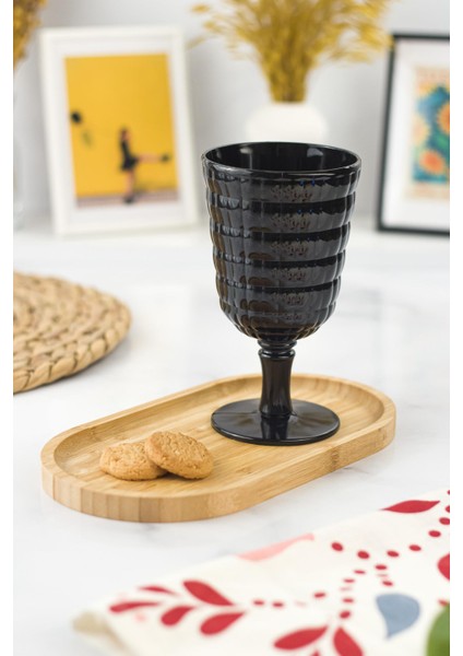 Allegra Siyah Kadeh Bardak - 450 ml Tekli Akrilik Malzeme - Cam Değildir Kırılmaya Dayanıklı