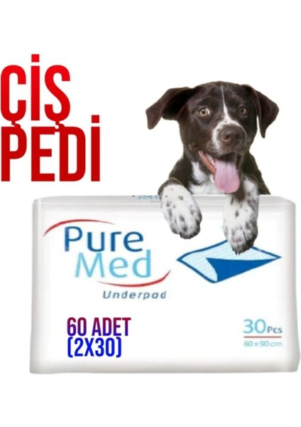 60X90 cm Kedi Köpek Çiş Pedi 60 Adet, Temiz ve Konforlu Kullanım Içi
