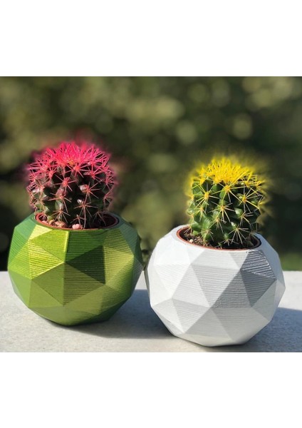 Geometrik Köşeli Saksı Mumluk Silikon Kalıp K-610, Polyester Alçı Taş Tozu Kalıbı modelleri