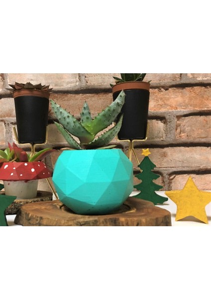 Geometrik Köşeli Saksı Mumluk Silikon Kalıp K-610, Polyester Alçı Taş Tozu Kalıbı