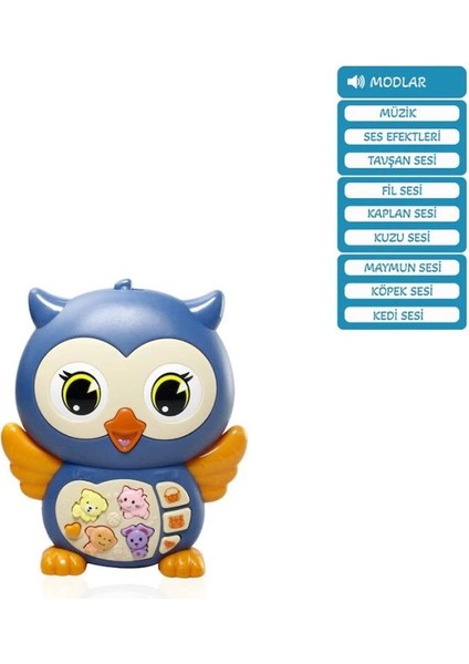 Bfs JLG-855-102A Işıklı ve Müzikli Baykuş Bebek