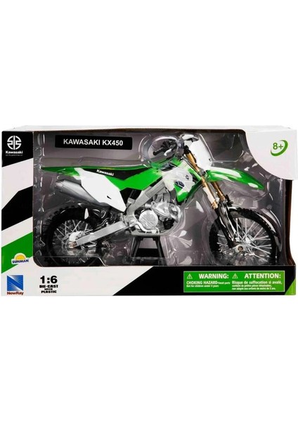49653 Kawasaki KX450 Model Dıe Cast Model Motorsiklet 1:6 modelleri