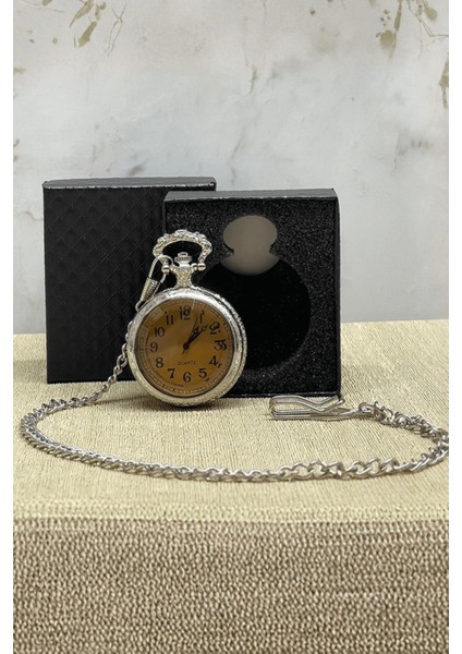 Büro Ev Ofis Hediyesi Için Kutulu Silver Stil Camlı Köstekli Saat fiyatları