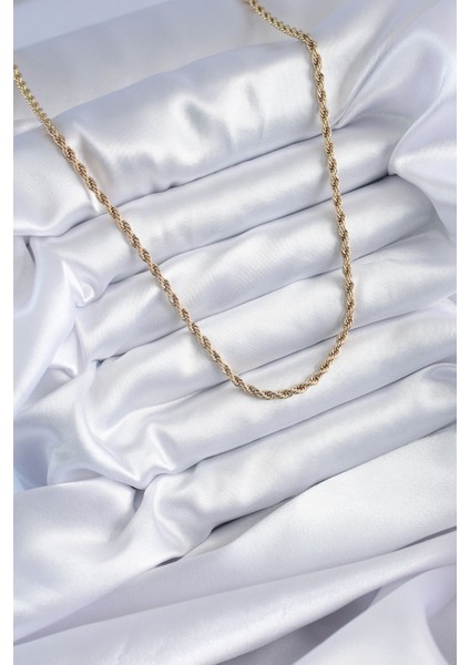 316L Çelik Gold Renk 60 cm Burgu Model Kadın Kolye - TJ-BKO7973 fiyatları