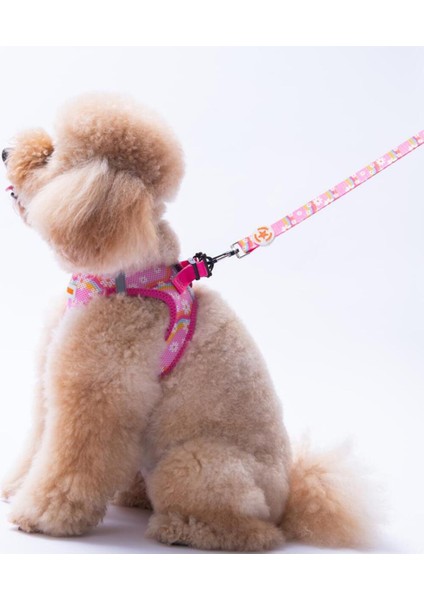 Pembe Papatya Desenli Kedi ve Köpek Gezdirme Tasması, Rahat ve Şık Tasarım fiyatları