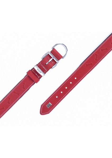 Kemerli Deri Köpek Boyun Tasması Büyük Kırmızı 4X57-65 cm fırsatları