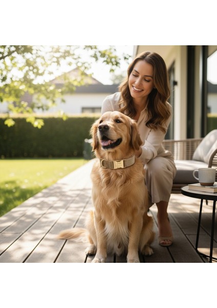 Bej Renkli Kişiselleştirilebilir Köpek Boyun Tasması, Tr Yapımı fırsatları