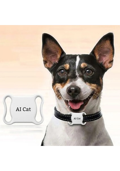 Beyaz Hayvan Takip Cihazı, Tasma, Ios & Android Uyumlu, Köpek ve Kedi Için